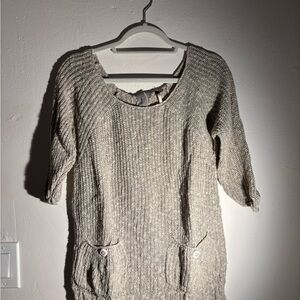 Free People Textured Gray Sweater